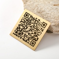 Maxery Sold Décoration de bureau de table en laiton Commande de LOGO personnalisé avec code QR, Commande de mariage de restaurant de luxe Commande en libre-service
