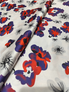 Tissu satiné 100% polyester imprimé lisse multicolore pour travaux manuels, couture, décoration de robes de mariée, doux et brillant - Product Image 2