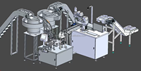 Automatisation Pop Top Tube Jar Tray Chargement Remplissage Capsulage pour pré-rouleaux Cone Joint