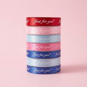 <span class=keywords><strong>Ruban</strong></span> en satin imprimé multicolore, juste pour vous, pour emballages cadeaux, <span class=keywords><strong>ruban</strong></span> pour la décoration de fêtes d'anniversaire et de mariage - Product Image 4