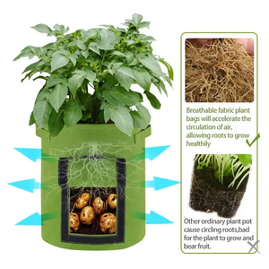 Sacs de culture en feutre respirant pour plantes d'intérieur et d'extérieur, pochettes pour semis pour usage en jardin - Product Image 3