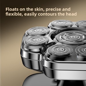 Professional 9D Magnetic <b>Head</b> <b>Shaver</b> for <b>Bald</b> Men Upgrade Detachable Grooming Kit IPX6 Waterproof Wet Dry Use Magnetic 9D Rotary - Product Image 4