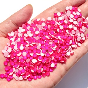Oleeya Hot Fix Rhinestone New Neon Colorful Crystals Hotfix Rhinestones Flat Back <b>Decoration</b> Stones for Garment Accessories - Product Image 2