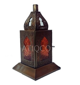 Atiqco High Quality Iron Metal Square Handmade Lantern Home Garden Decor Classic Style Hanging Christmas Diwali Parties Outdoor - Product Image 1