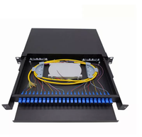 FTTH 19 pouces ODF 1U 24 ports SC, panneau de brassage fibre optique vide, compatible GPRS, SM/MM/OM3, plaque laminée à froid, garantie 3 ans