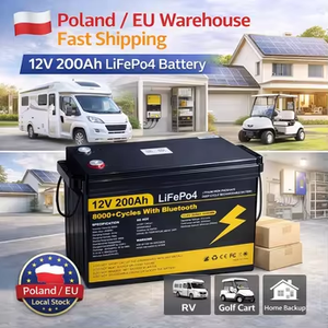 แบตเตอรี่ LiFePO4 12V 100Ah 200Ah เกรด A สต็อก EU คลังสินค้าโปแลนด์ สำหรับรถบ้าน พลังงานแสงอาทิตย์ รถแคมป์ปิ้ง ระบบออฟกริด เรือ - Product Image 2