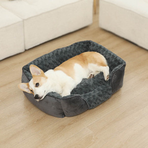Hot Selling Small Dog <span class=keywords><strong>Cat</strong></span> Schlaf bett Modern Style Großhandel Rose Plüsch Wildleder <span class=keywords><strong>Fleece</strong></span> Anti-Rutsch-Boden Abnehmbare Wasch bare Abdeckung - Product Image 6