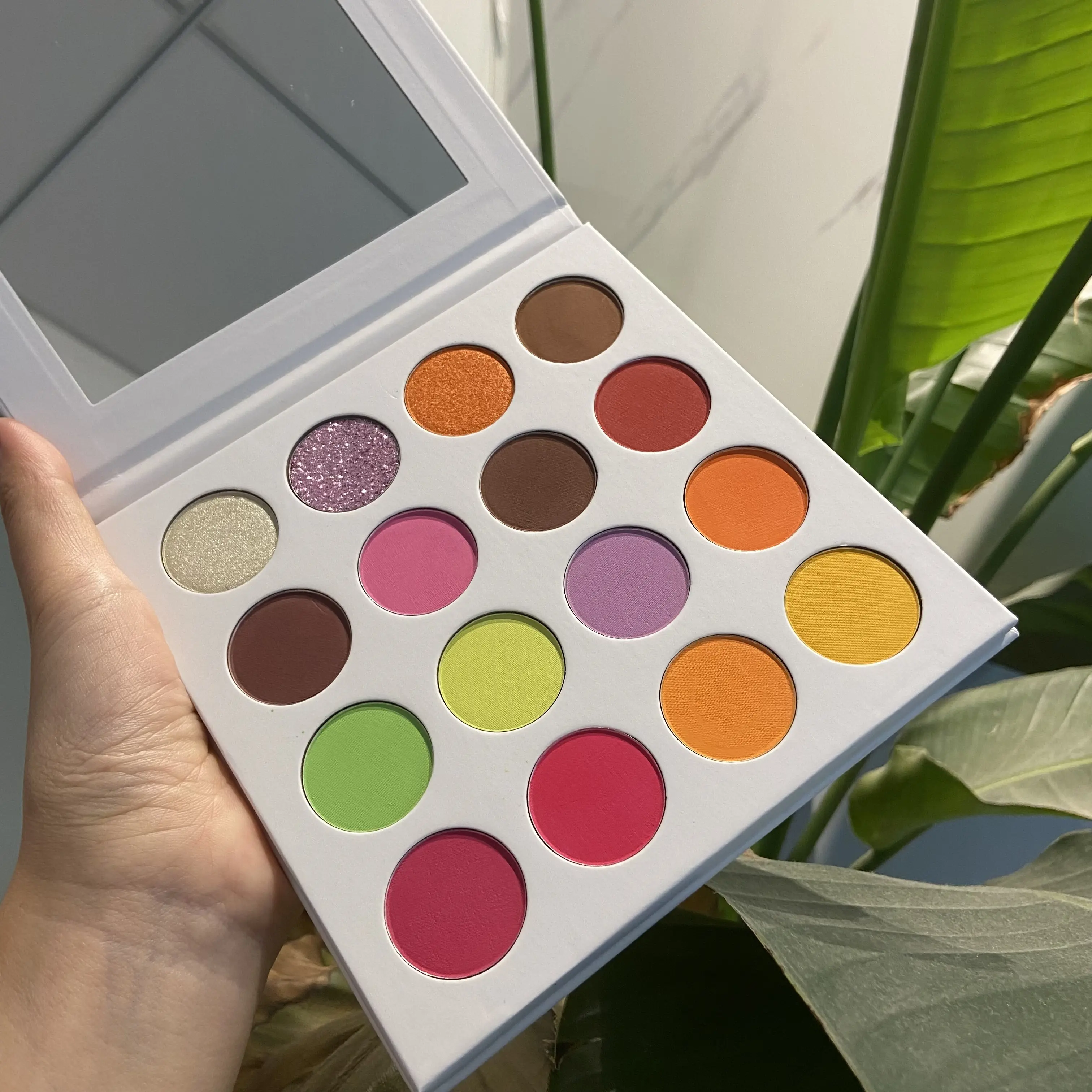 Paleta de sombras de ojos, etiqueta personalizada de moda, alto pigmento, brillo, rosa, Etiqueta Privada, sombra de ojos mate multicolor, venta al por mayor