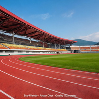Installation de terrain d'entraînement avec granulés de caoutchouc SBR et piste en résine PU, approuvée IAAF, fourniture directe d'usine pour les parcs sportifs communautaires du Mexique