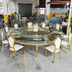 Wedding Supplies <strong>Semi</strong> <strong>Circle</strong> Gold <strong>Table</strong> for Wedding Stage Decoration Wedding <strong>Tables</strong> for Bride - Product Image 3
