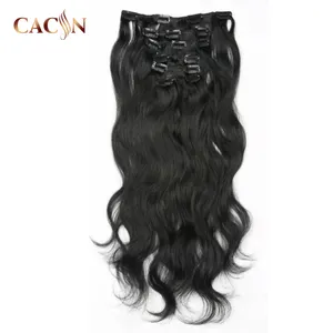 Real hair clip in natural hair extensions, long hair clip in india