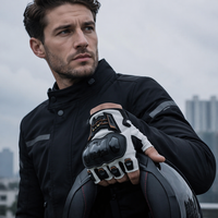 Gants de moto personnalisés respirants sans doigts, unisexes, avec fermeture magnétique, pour l'été, le cyclisme, la course, le tout-terrain, résistants à l'usure