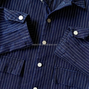 Ensemble veste et jean en denim rayé sur mesure, style designer, coupe oversize, 2 pièces, denim brut selvedge, survêtement japonais Hombre - Product Image 2