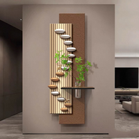 Décoration intérieure moderne de luxe, toile en cristal avec impression numérique de paysages, art mural avec base en bois