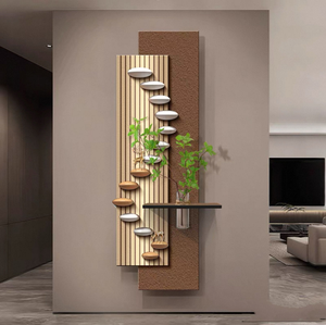 Decoración Moderna de Lujo para Interiores del Hogar, Lienzo de Cristal con Impresión Digital de Paisajes, Arte Mural con Base de Soporte de Madera - Product Image 2