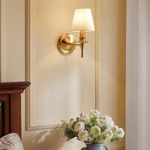 Alle Kupfer American European French Wand lampe Wohnzimmer Hintergrund Wand kreative Nacht bett moderne einfache all-passende Lampen - Product Image 2