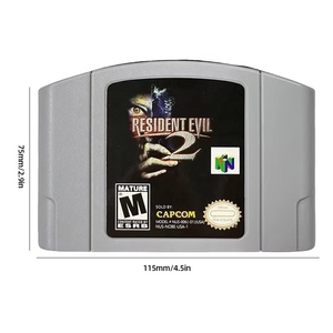 <span class=keywords><strong>Resident</strong></span> <span class=keywords><strong>Evil</strong></span> <span class=keywords><strong>2</strong></span> Videojuego para Nintendo 64 NTSC Versión 512 Bit Retro Video Cartuchos EE. UU. Idioma inglés - Product Image 6