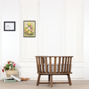 Chaise de salle à manger en bois massif personnalisable de luxe avec un design moderne en provenance d'Indonésie, fabriquée à partir de matériaux naturels - Product Image 5