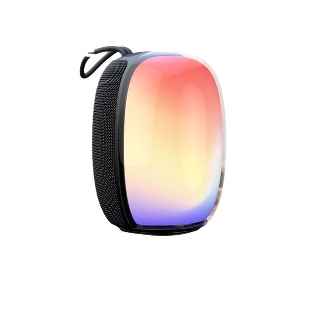 Portable Mini Handheld Fabric  Speaker BT5.3 Deep Bass RGB Colorful Lights TWS Pairing Outdoor Long Battery Life