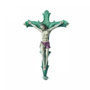 Hoge Kwaliteit Custom Groothandel Crucifix Cross Standbeelden Polyresin Religieuze Beelden Polyresin Standbeeld Home Decoratie