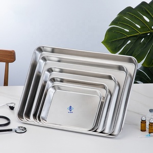 ถาดผ่าตัดสแตนเลส KSMED 304 ถาดสี่เหลี่ยม อุปกรณ์การแพทย์สำหรับโรงพยาบาล ถาดใส่เครื่องมือผ่าตัดแบบปลอดเชื้อ - Product Image 3