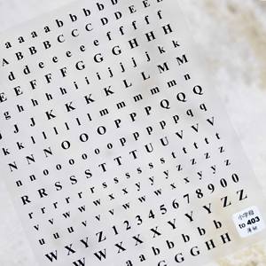 Petit autocollant pour ongles Hello kitty 5D, étiquette de manucure, lettres en anglais, nouveauté 2020 - Product Image 3