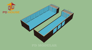 <span class=keywords><strong>Piscine</strong></span> Spa Extérieure Préfabriquée en Conteneur d'Acier Galvanisé 2x40 pieds - Modèle Magic House - Product Image 5