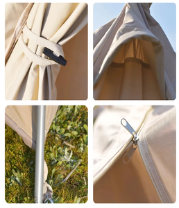 Tienda de Campaña Piramidal India para Acampar al Aire Libre, Impermeable y con Protección Solar, Toldo de Algodón, Tienda de Campaña Ligera para 2-4 Personas - Product Image 5