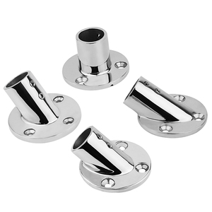 316 Stainless Steel Round Tube Mount <b>Yacht</b> Deck Railing Base Various Specifications <b>Yacht</b> Hardware Accessories - Product Image 1