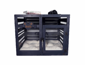 JUNJI Modern Dog House Wooden Pet House Dog Bed Crate Kennel Furniture Pet Beds   Accessories for Dogs Customized Size