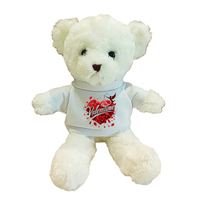Ours en peluche personnalisé avec logo imprimé, ours en peluche portant des vêtements, cadeau promotionnel, vente en gros d'usine, coton PP, maille