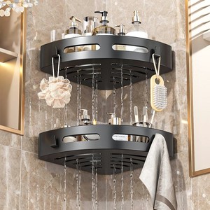 Perforation-Free Bathroom Triangle Storage <b>Shelf</b> <b>Wall</b> <b>Mounted</b> Bathroom Toilet Washstand Shower Corner Storage <b>Shelf</b> - Product Image 5
