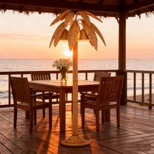 Lampe de sol en <span class=keywords><strong>rotin</strong></span> faite à la main sur mesure pour salon, chambre à coucher, villa, cour, thème hôtel, décoration de complexe hôtelier, <span class=keywords><strong>palmier</strong></span> - Product Image 1