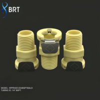 Connecteur en plastique BRT avec valve d'arrêt, raccord mâle CPC, embout à filetage, raccord rapide pour tuyau d'air, coupleur de tube pour circulation d'eau