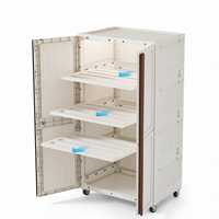 Grande armoire pliable en plastique avec roulettes, tringle à vêtements et étagère amovible – Organisateur de rangement pour vêtements à domicile pour chambre à coucher