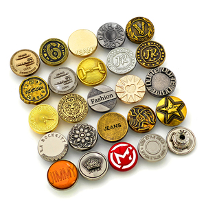 KUNSHUO Personnalisé Classique Vintage Logo Denim Jeans Boutons Carré En Alliage De Zinc Zamac Rivets Placage Technique pour Style Vintage - Product Image 5