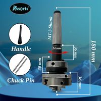 ASSORTS Nouveau Porte-outils de tournage à queue de cheval 65 mm avec mandrin 3MT en fonte d'acier pour fraises CNC, taraudage, filetage et alésage
