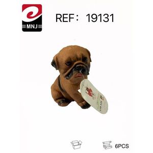 MNJ Dog Toy Pug Figurine 6Pcs Pack Pet Decoration - Product Image 3
