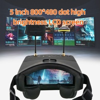 EV800D 5.8G 40CH 5 Inch 800*480 Video Headset HD DVR Diversity FPV Goggles Dengan Baterai untuk Model RC Drone FPV RC