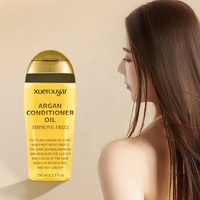 Sérum Capillaire Traitant à l'Huile Essentielle d'Argan du Maroc pour Massage du Cuir Chevelu, Améliore les Frisottis, Lisse, Nourrit, Rend les Cheveux Brillants, Répare et Hydrate