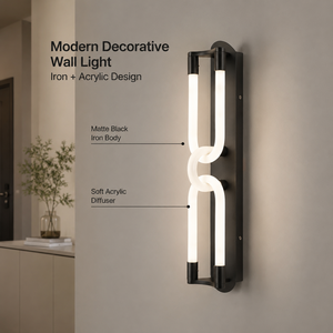 Applique murale LED décorative moderne en acrylique pour chambre, salon, couloir, hôtel, villa avec design à température de couleur sélectionnable - Product Image 2