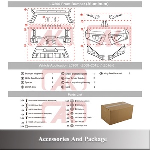 Thanh Cản Trước Tương Thích Với Tời Tốt Nhất Cho Toyota Land Cruiser <span class=keywords><strong>200</strong></span> <span class=keywords><strong>Series</strong></span> Lc200 2008-2015 2016 + - Product Image 6