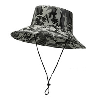 Ljlyt186 — chapeau de pêcheur pour hommes et femmes, décontracté, en filet à bord rond, respirant, Camouflage, bonnet
