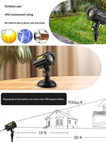 Projecteur laser dynamique étanche extérieur en aluminium pour jardin, pelouse, cour, ciel étoilé, ambiance de Noël 1