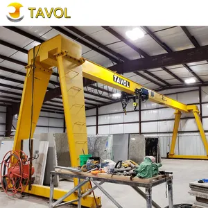 Tavol New Design MH Type Electric Single Girder Rail Gantry Crane With Hoist For Workshop Outdoors