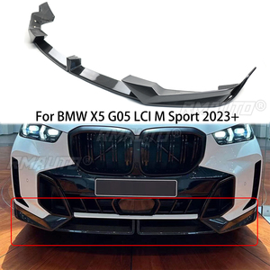 <b>For</b> BMW X5 G05 LCI M Sport 2023+ <b>Car</b> Front Bumper Lip <b>Diffuser</b> Splitter Spoiler Auto Accessory Carbon Fiber Look Glossy Black - Product Image 1