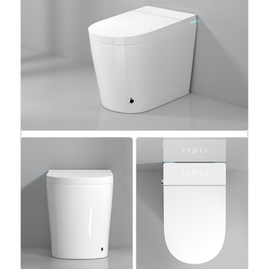 WC intelligent haut de gamme en céramique électrique allongé avec capteur de pied, télécommande, siège chauffant et fonction autonettoyante - Product Image 3