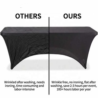 Housses de table rectangulaires en spandex pour événements, 6 pieds, pour mariage