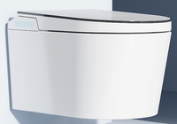 Télécommande murale intelligente pour toilettes rondes et chauffage du siège avec robinet en P intégré réservoir d'eau sans limite de pression d'eau