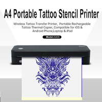 Printer Stencil Tato Portabel A4 Berkualitas Tinggi Tanpa Tinta, Pembuat Stiker Mini Mobile, Printer Salinan Sementara